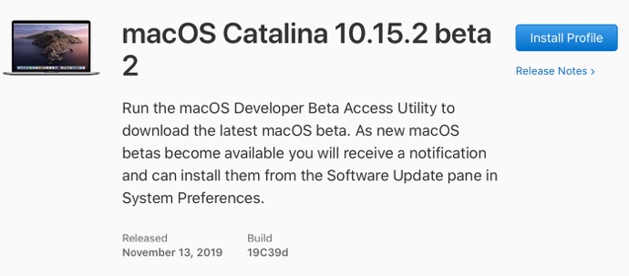 MacOS Catalina 10 15 2 beta 2 00001 z