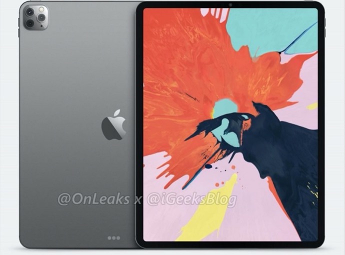 iPad Pro 2020のトリプルレンズカメラを搭載したレンダリング画像が公開される