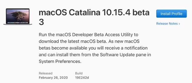 MacOS Catalina 10 15 4 beta 3 00001 z