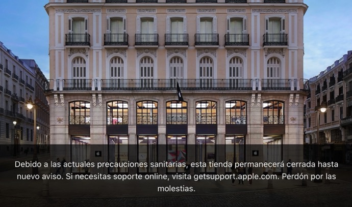 Apple、新型コロナウィルスの影響の中スペインのすべての直営店舗を閉鎖