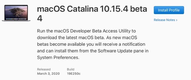 MacOS Catalina 10 15 4 beta 4 00001 z