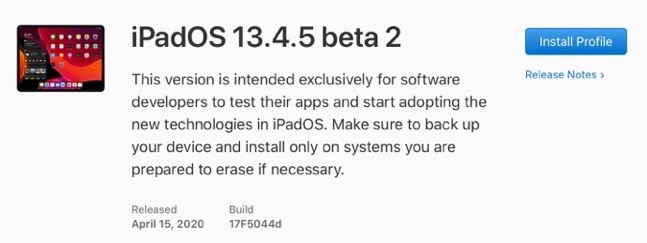 IPadOS 13 4 5 beta 2 00001 z