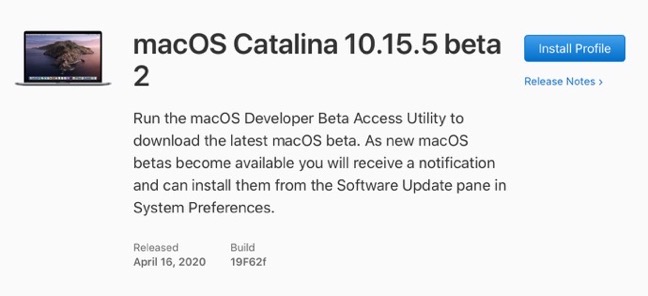 MacOS Catalina 10 15 5 beta 2 00001 z