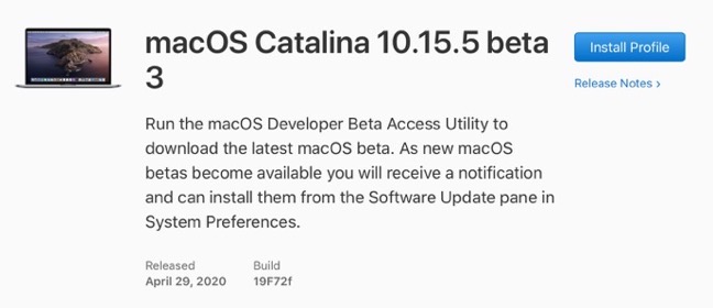MacOS Catalina 10 15 5 beta 3 00001 z