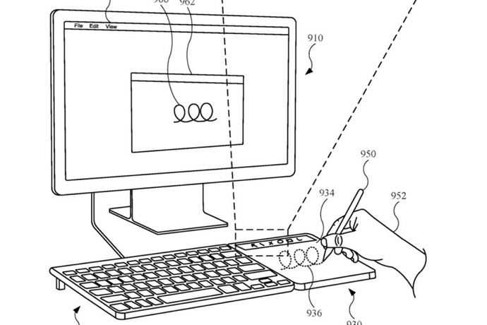 Apple、Apple Pencilとワイヤレス充電に対応したトラックパッドの特許を取得