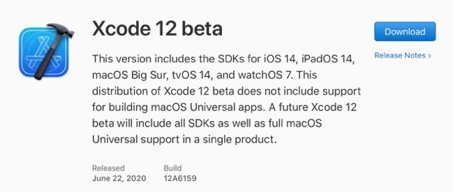 Xcode 12 beta 00001 z