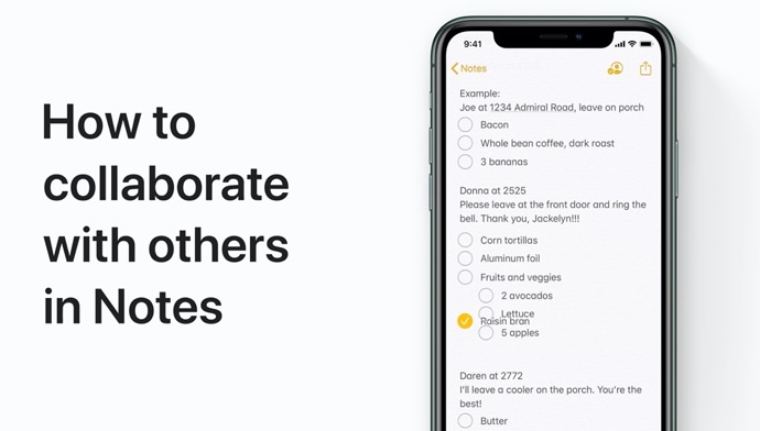 Apple Support、iPhoneおよびiPad上のメモで他のユーザーと共同作業する方法のハウツービデオを公開