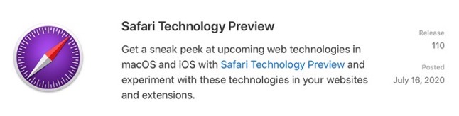Safari Technology Preview 110 00001 z