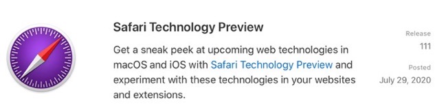 Safari Technology Preview 111 00001 z