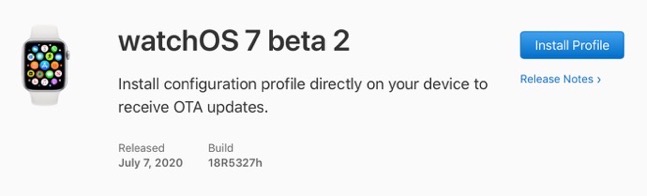 WatchOS 7 beta 2 00001 z