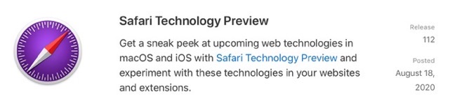 Safari Technology Preview 112 00001 z