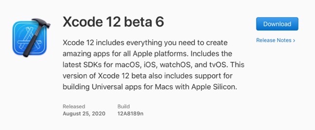 Xcode 12 beta 6 00001 z