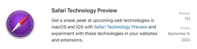 Safari Technology Preview 113 00001 z