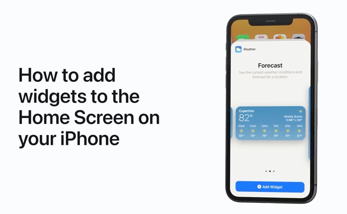 Apple Support、iPhoneのホーム画面にウィジェットを追加する方法のハウツービデオを公開