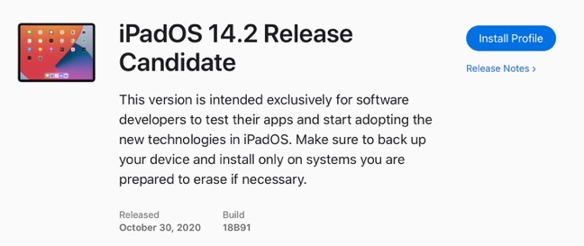 IPadOS 14 2 Release Candidate 00001