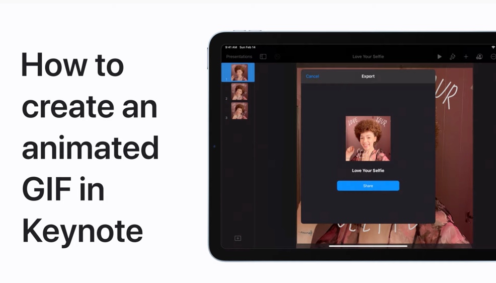 Apple Support、iPhone、iPadのKeynoteでアニメーションGIFを作成する方法のハウツービデオを公開