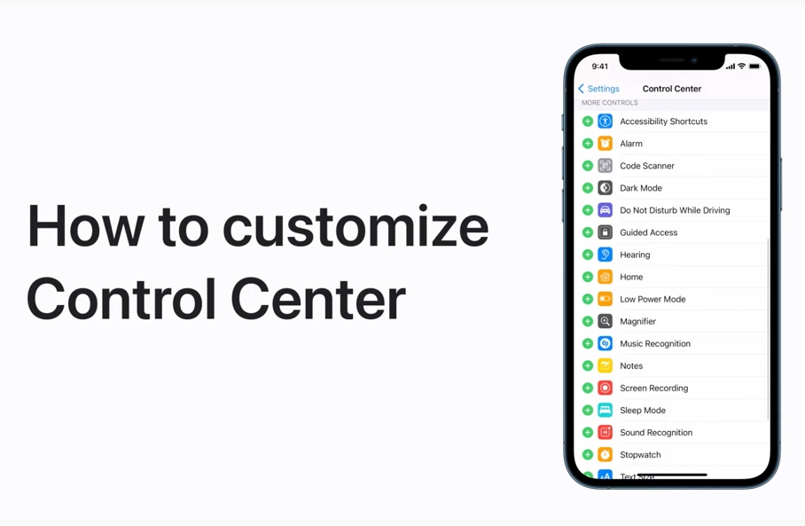 Apple Support、iPhone、iPadでコントロールセンターをカスタマイズする方法のハウツービデオを公開