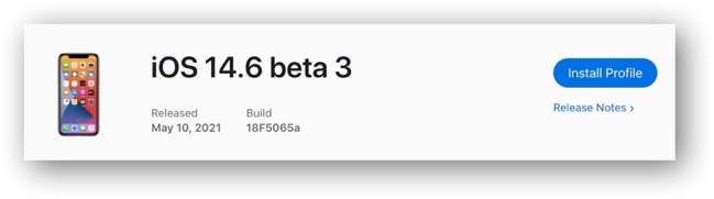 IOS 14 6 beta 3