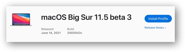 MacOS Big Sur 11 5 beta 3