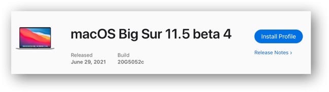MacOS Big Sur 11 5 beta 4