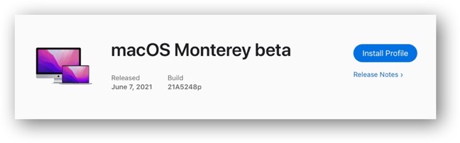MacOS Monterey beta 00001