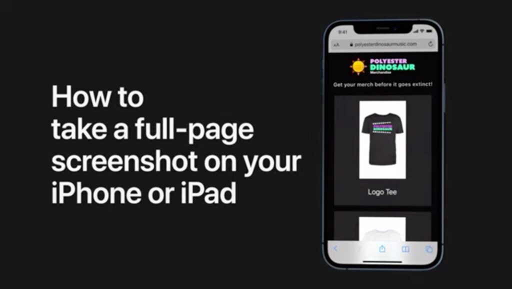 Apple Support、iPhoneまたはiPadでフルページのスクリーンショットを撮る方法のハウツービデオを公開