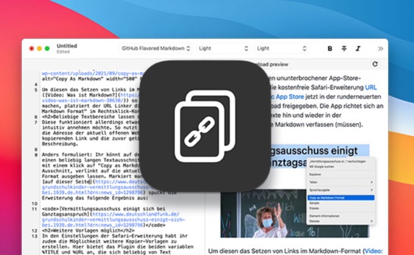 【Mac】マークダウンリンクを作成する無料のSafari拡張機能「URL Linker」がリリース