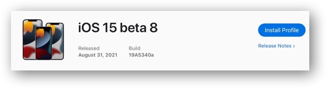 IOS 15 beta 8