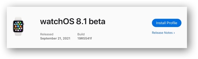 WatchOS 8 1 beta