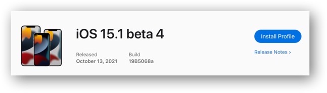 IOS 15 1 beta 4