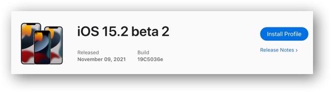 IOS 15 2 beta 2