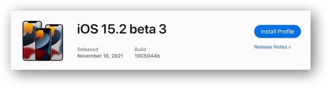 IOS 15 2 beta 3