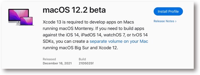 MacOS 12 2 beta