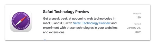 Safari Technology Preview 139