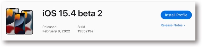IOS 15 4 beta 2