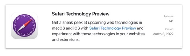 Safari Technology Preview 141 001