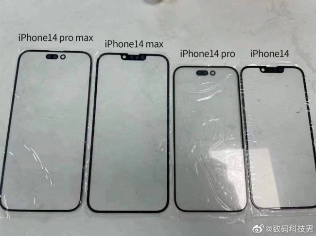 iPhone 14のディスプレイパネルとされる写真がリークされる