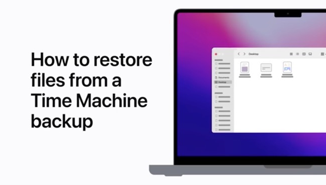 Apple Support、Time Machineバックアップからファイルを復元する方法のハウツービデオを公開