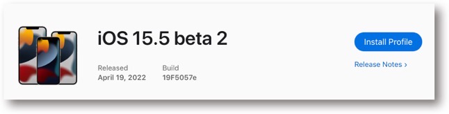IOS 15 5 beta 2