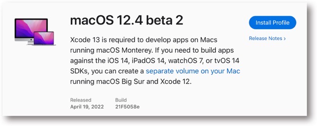 MacOS 12 4 beta 2