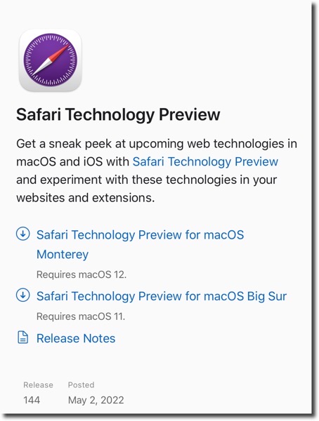 Safari Technology Preview 144