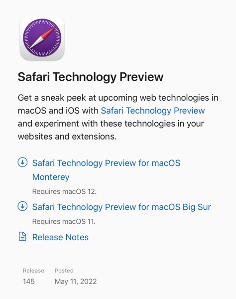 Safari Technology Preview 145