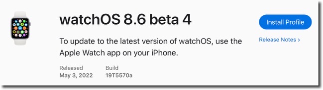WatchOS 8 6 beta 4