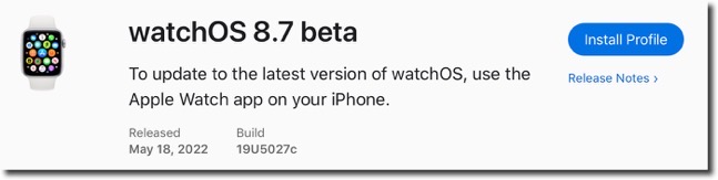 WatchOS 8 7 beta