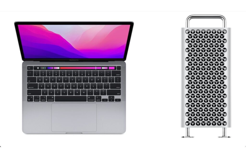 M2チップ搭載の13インチMacBook Proは、5,000ドル近く安いにもかかわらず、ベースモデルMac Proを上回る性能に