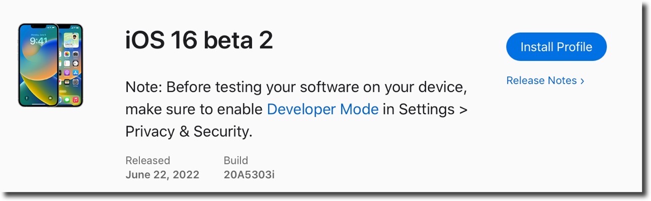 IOS 16 beta 2