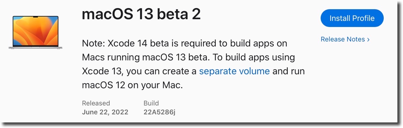 MacOS 13 beta 2