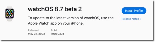 WatchOS 8 7 beta 2