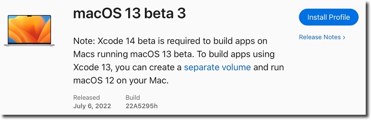 MacOS 13 beta 3