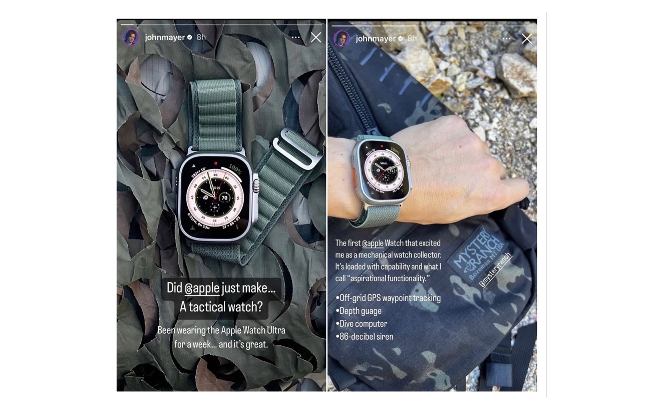Apple Watch Ultraを時計界のテイストメーカーであるJohn Mayer氏が絶賛